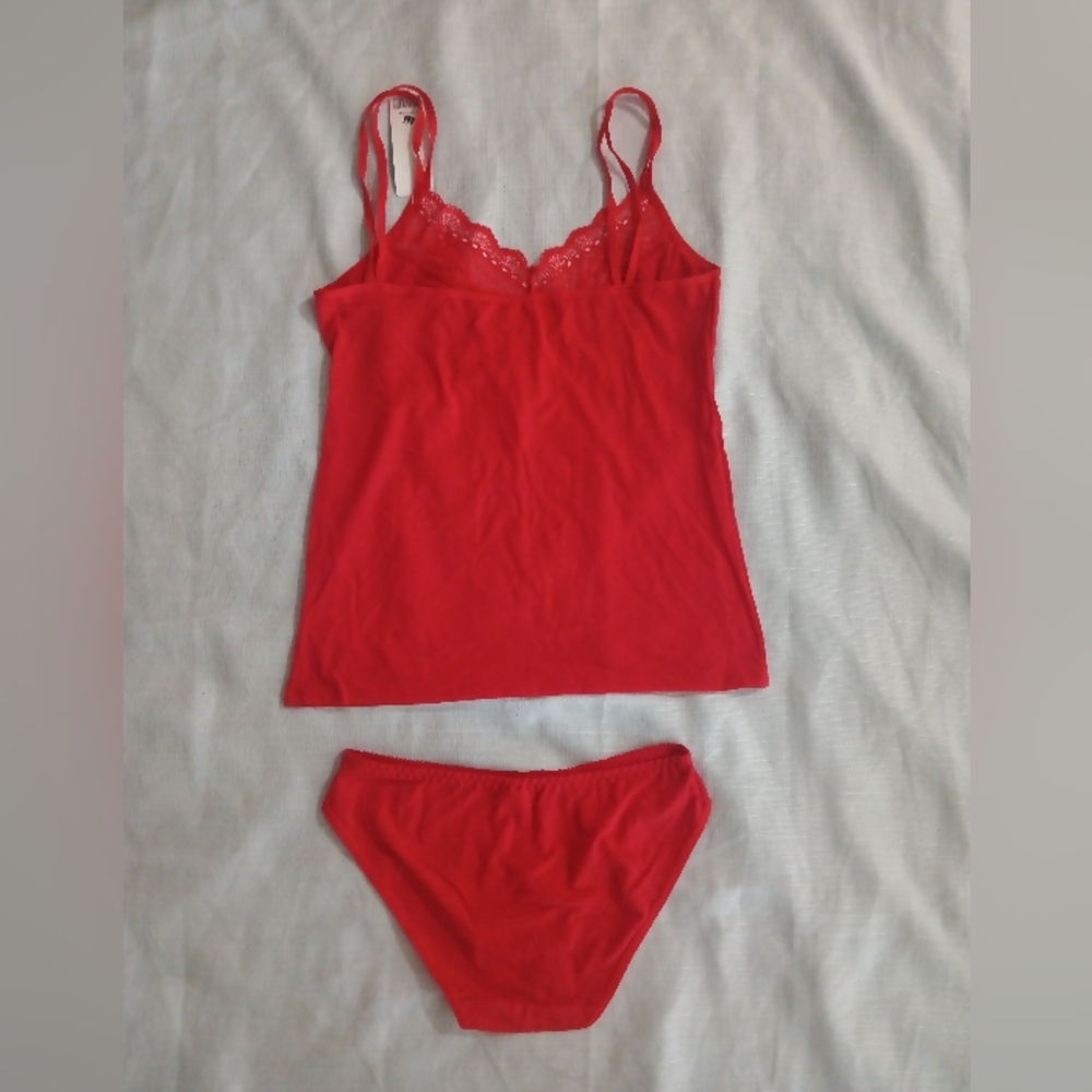 Scarlet Lace Trim Camisole and Panty Set - Picture 4 of 6